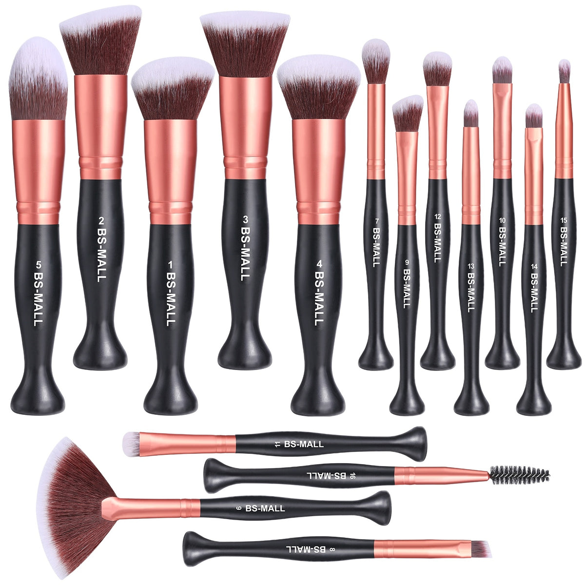 BSMALL Bs16 Black Standing Makeup Brushes