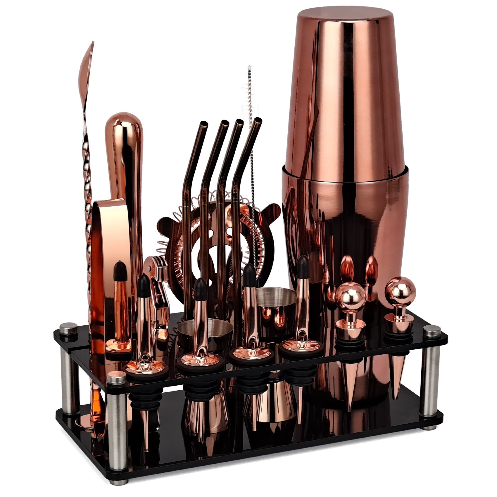 20-piece Set Of Stainless Steel Cocktail Cocktail Shaker Tools