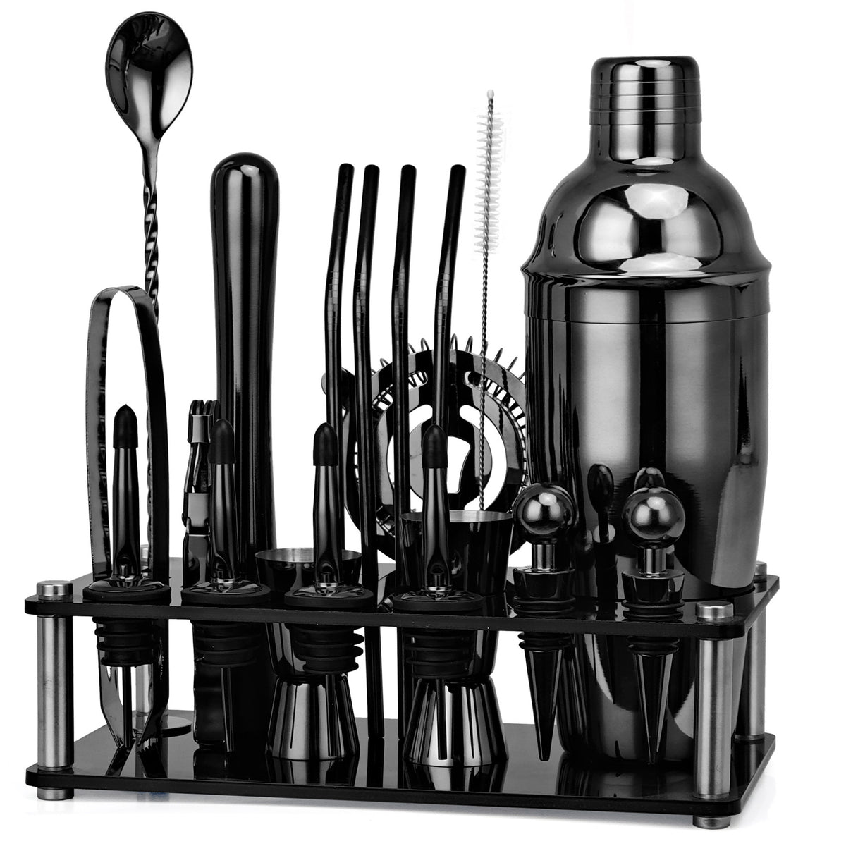 20-piece Set Of Stainless Steel Cocktail Cocktail Shaker Tools