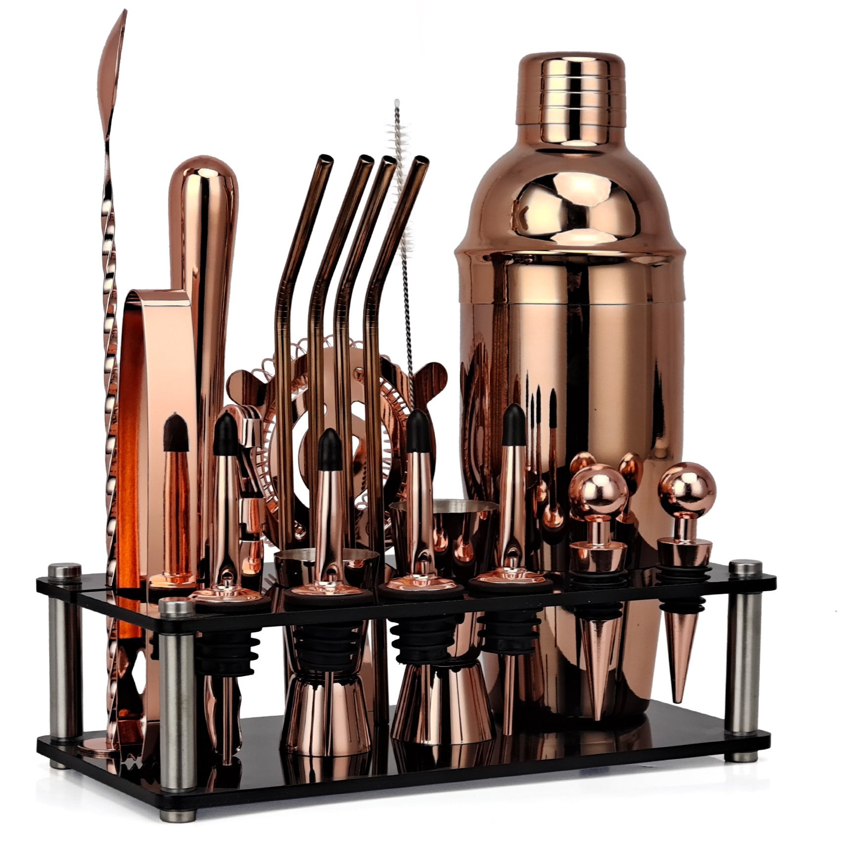 20-piece Set Of Stainless Steel Cocktail Cocktail Shaker Tools