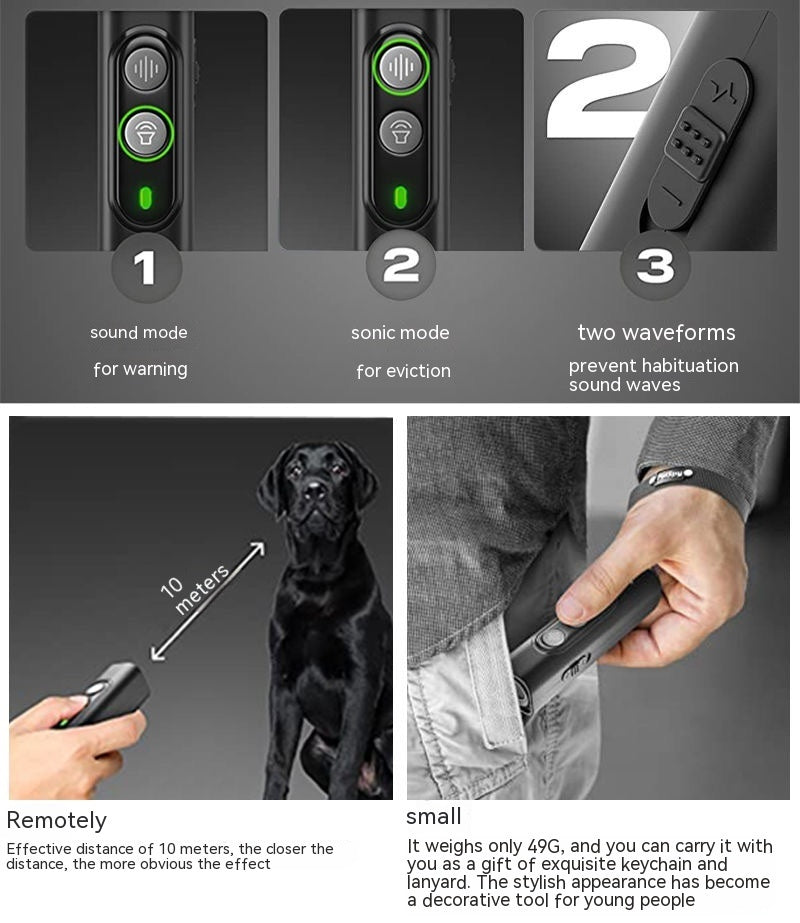 High Power Portable Ultrasonic Dog Repellent Device