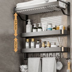 All-in-one Punch-free Bathroom Wall-mounted Toiletry Multi-layer Storage Rack