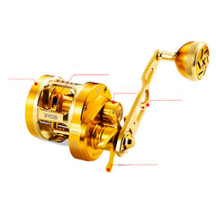 Metal Iron Plate Drum Offshore Boat Fishing Reel Slow Rocking Iron