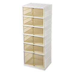 Double Row Folding Shoe Box Transparent Storage Rack Installation