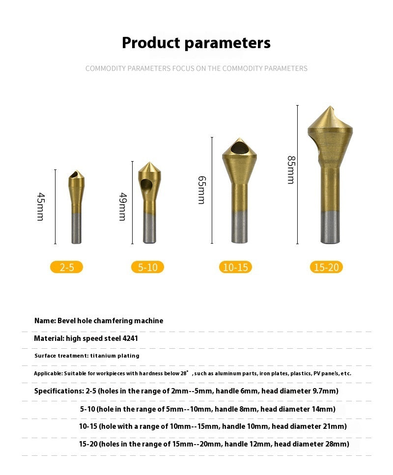 Deburring Oblique Hole Chamfering Drill Bit