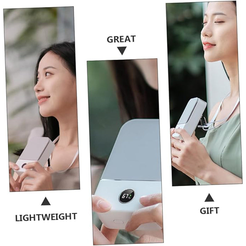 Lazy Person Hanging Neck Fan USB Charging Mini Desktop Portable High Wind Hanging Waist Fan