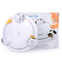 Electric Cat Toy  Wheel Crazy White Cat Catching Mouse Automatic Turntable Cats Toys