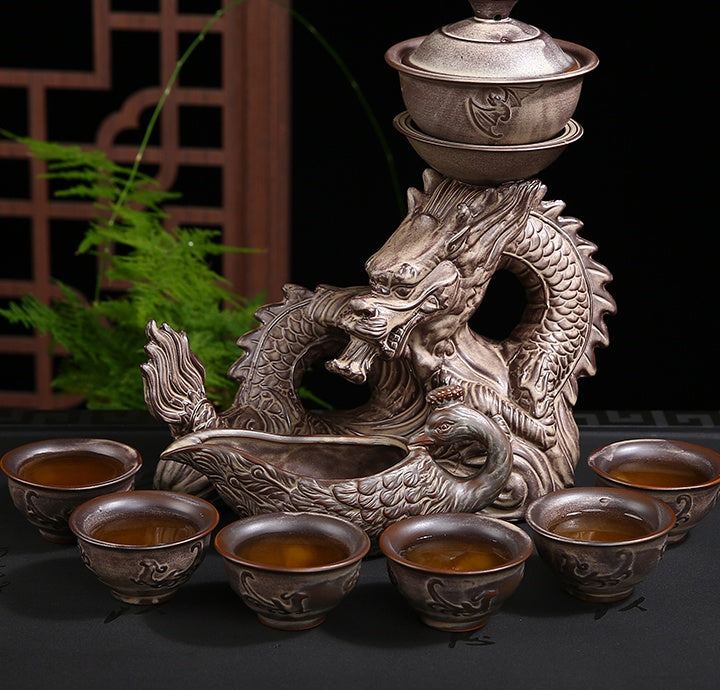 Semi-automatic Ceramic Lazy Tea Set