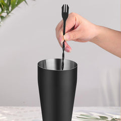 Stainless Steel Cocktail Shaker Set Black Spray Paint 8 Pieces