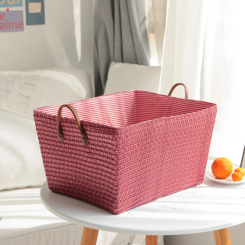 Household Fashion Cotton String Storage Basket Dirty