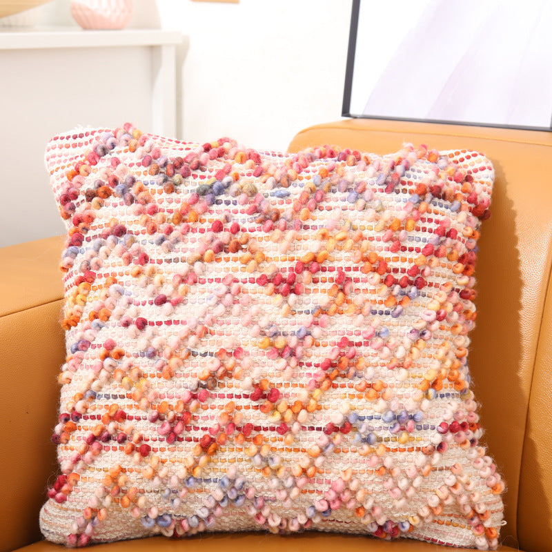 Ethnic Moroccan Style Hand-woven Wool Pillow