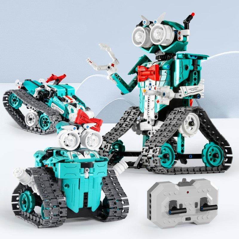 Children's Programming Robot Building Blocks Mechanical Dog Assembled Remote Control Toys