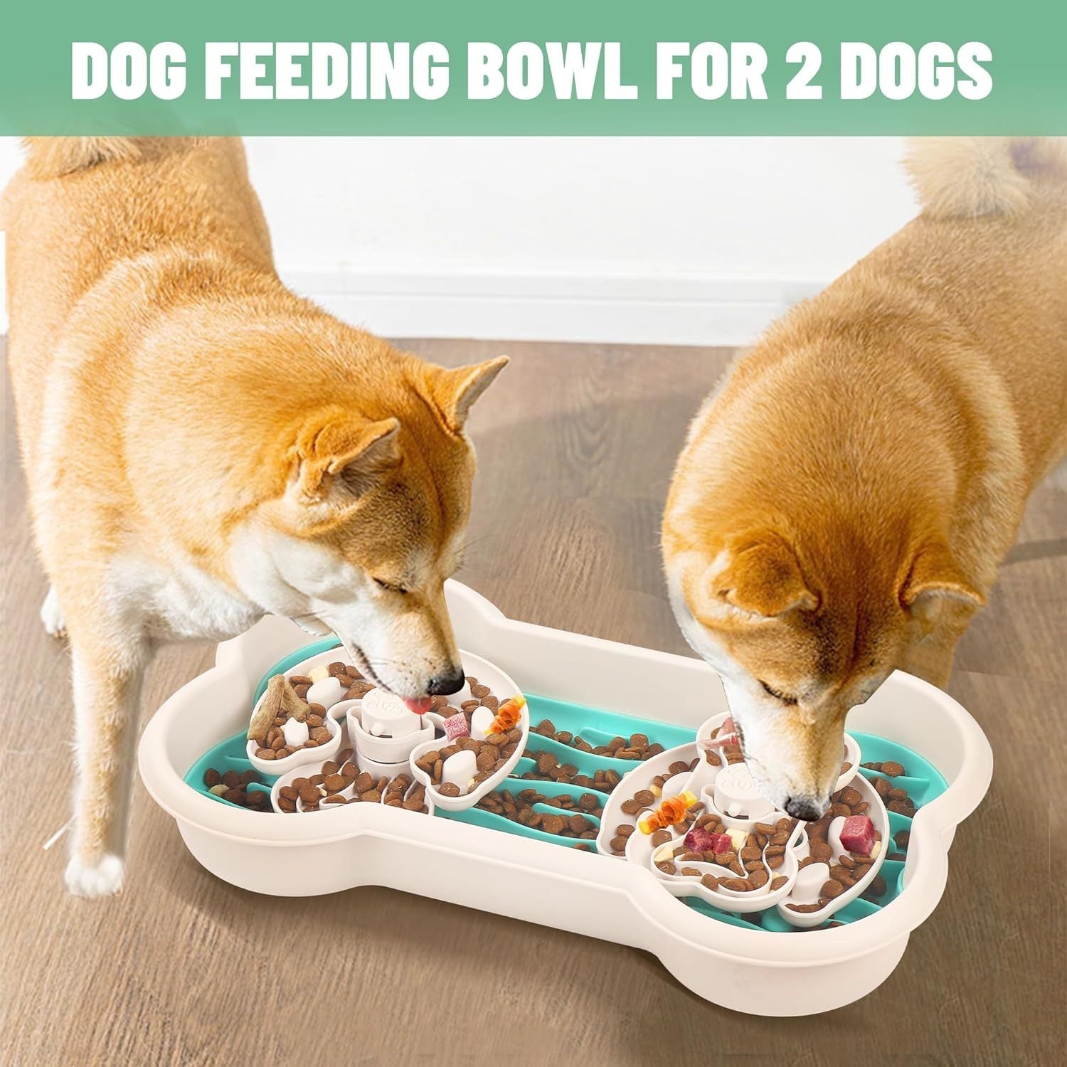 Slow Feeder Dog Bowls Anti Choking Dog Slow Feeder Bowl For Dry Wet Raw Food Dog Food Puzzle For Large Breed Dogs