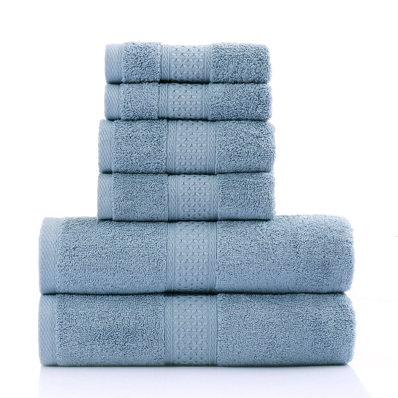 Six Piece Set Of Pure Cotton Bath Towels