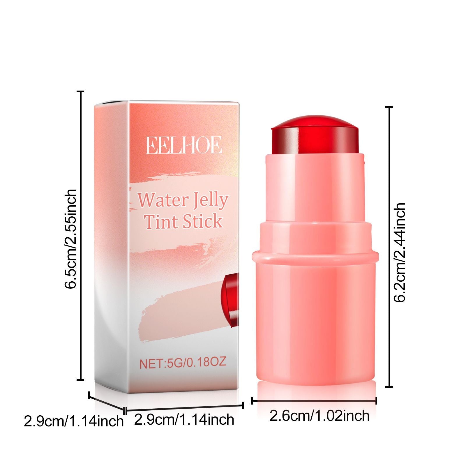 EELHOE Fruit Jelly Blush Lip Gloss Stick Lazy Contouring Even Skin Tone Brightening And Colorful Easy To Apply Lip Gloss Stick