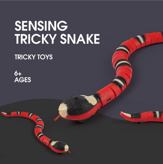 Smart Sensing Snake Cat Toys Electric Interactive Toys For Cats USB Charging Cat Accessories For Pet Dogs Game Play Toy