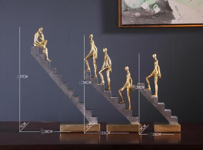 Individuality Art Sculpture Works Thinker Climbing Ornaments