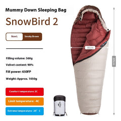 High Down Feather Comfortable Warm Sleeping Bag