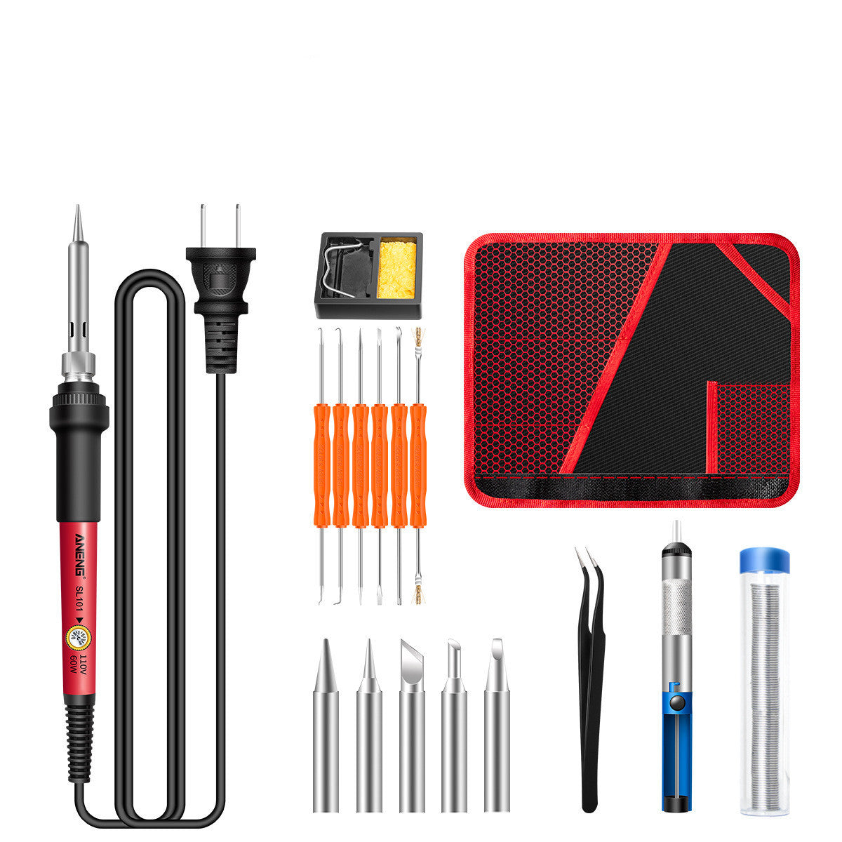 Constant Temperature Electric Soldering Iron Set Adjustable Temperature 60W Digital Display Internal Heat Welding