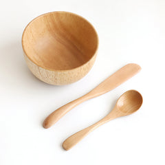 Wooden Bowl DIY Facial Mask Mixing Stick Beauty Spa Tools Three-piece Set