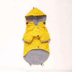 Windproof British Retro Padded Dog Raincoat