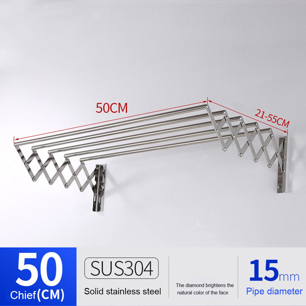 Indoor 304 Stainless Steel Balcony Telescopic Clothes Rack