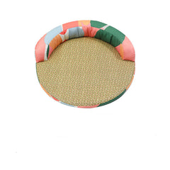 New Summer Cool Pet Sofa Beds Weaving Rattan Pillow To Lean On Mat Cat Dog Nest Etachable Prevent Cervical Spondylosis Pet Bed