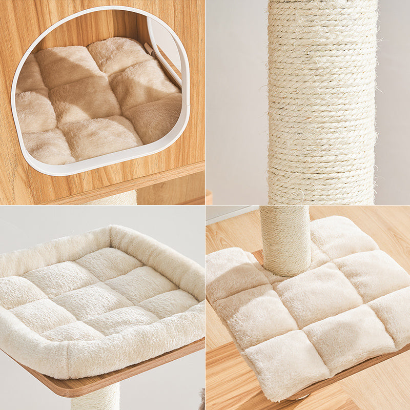 Integrated Vertical Sisal Cat Scratching Post