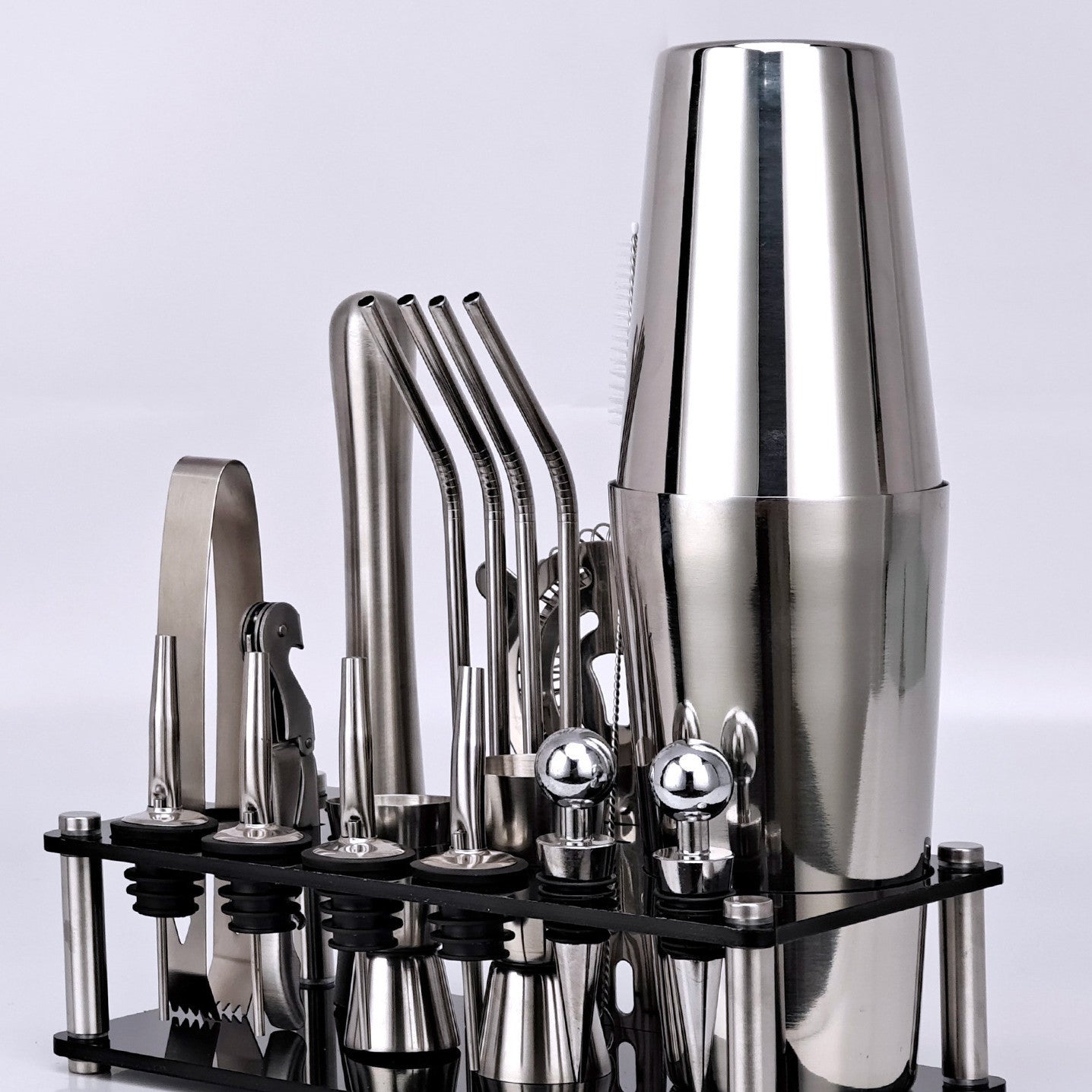 20-piece Set Of Stainless Steel Cocktail Cocktail Shaker Tools