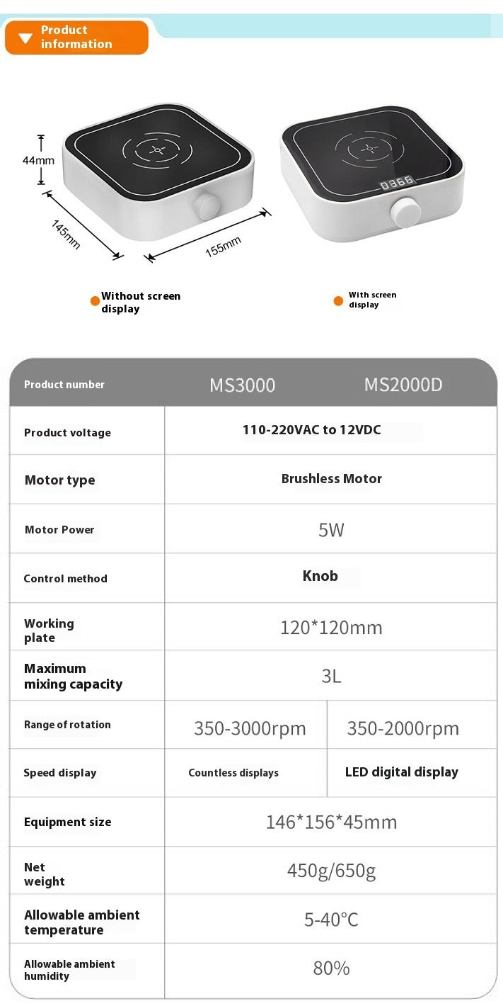 Large Capacity 3L Digital Display Magnetic Stirrer Small Electric Magnetic Stirrer