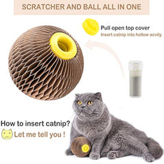 Catnip Ball Toy For Cats Catnip Refillable Scratcher Ball Kitty's Faithful Playmate Reduce Obesity And Loneliness