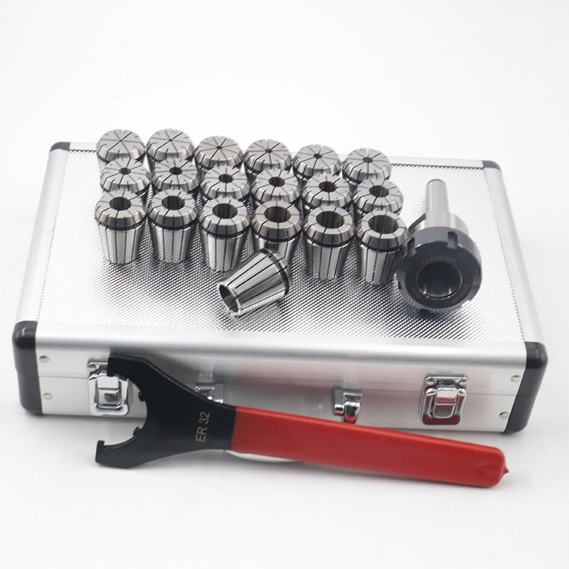 19pcs Milling Cutter Shank Collet Set Aluminum Plastic Box Packaging