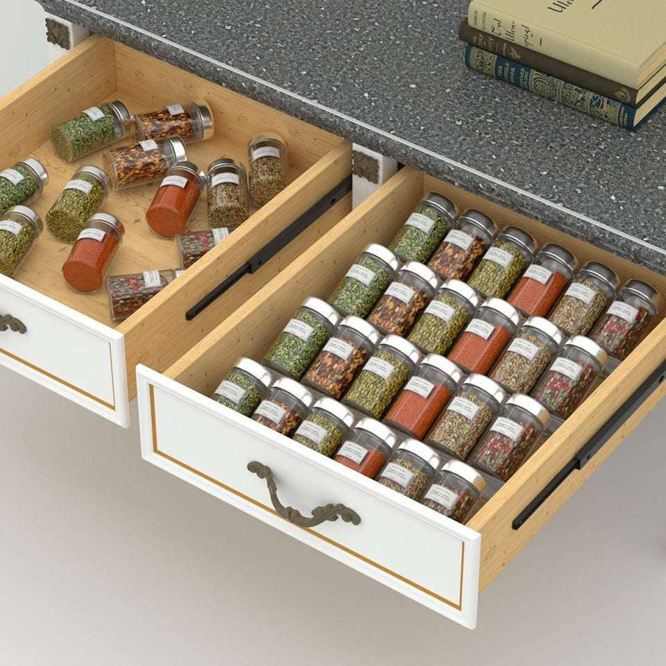 Storage Rack Transparent Desktop Seasoning Display Rack Drawer