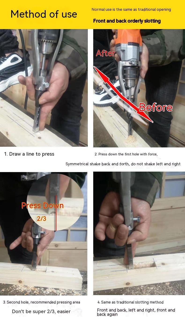 Square Hole Drill Fixed Tenon Bracket