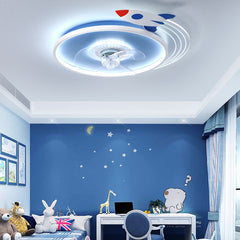 Simple Modern Children's Ultra-thin Round Nordic Restaurant Ceiling Fan