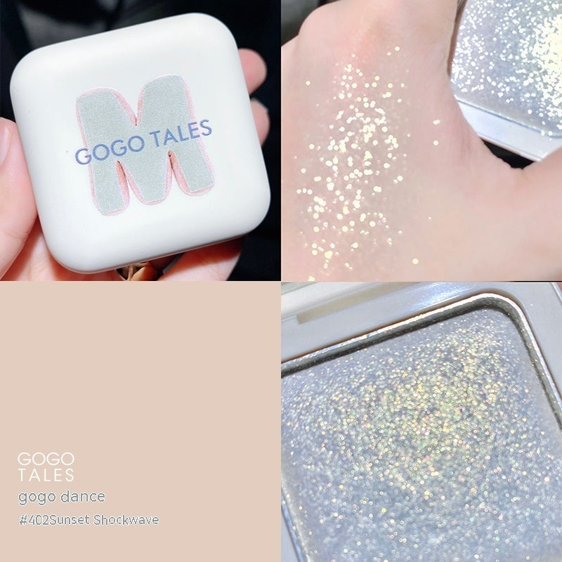 Small White Square High Light Contour Compact Glitter Face Brightening Mashed Potatoes