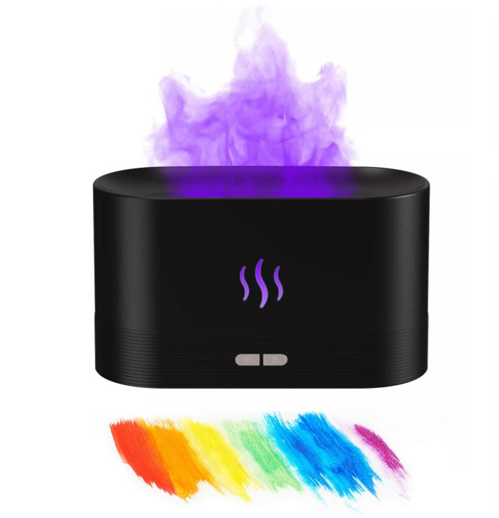 Aroma Diffuser With Flame Light Mist Humidifier Aromatherapy Diffuser With Waterless Auto-Off Protection For Spa Home Yoga Office