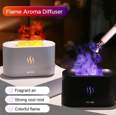 Aroma Diffuser With Flame Light Mist Humidifier Aromatherapy Diffuser With Waterless Auto-Off Protection For Spa Home Yoga Office