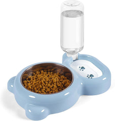 Dog Bowls Cat Food And Water Bowl Set With Water Dispenser And Stainless Steel Bowl For Cats And Small Dogs