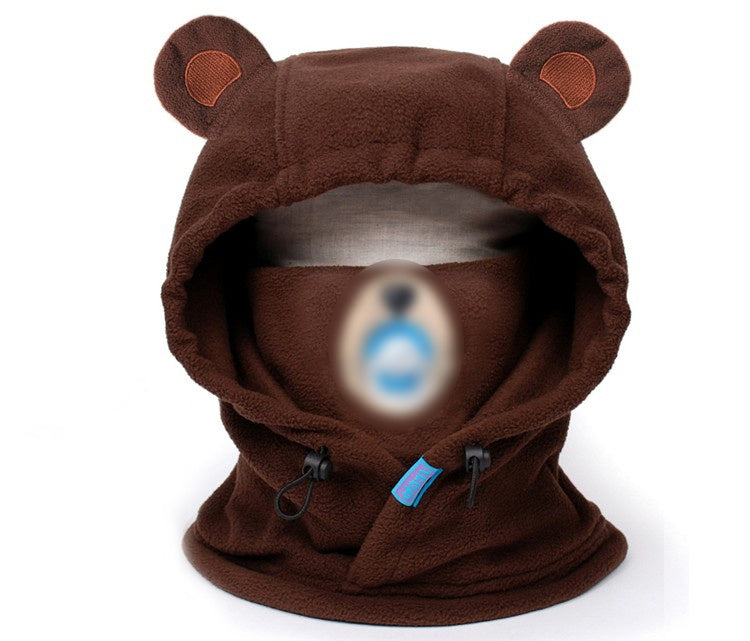 Ski Protection Helmet Hat Head Cover Brown Bear Rabbit White Bear Cartoon