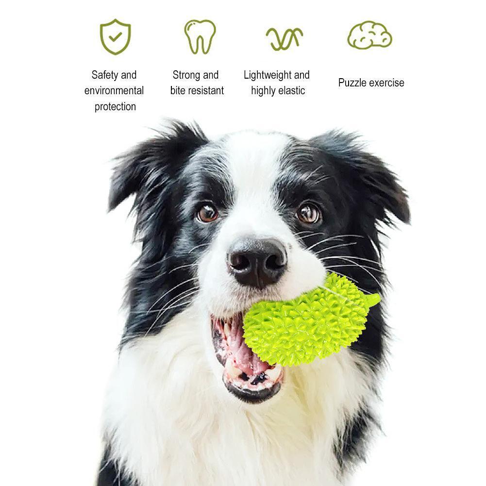 Dog Toys Durian Chew Glue Ball Pet Chewing Toys Dog Tooth Grinding Stick Very Resistant To Biting Teeth Cleaning Balls Puppy Dog Pet Safety Chew Toys Bite-Resistant Puppy Shape Durable Durian