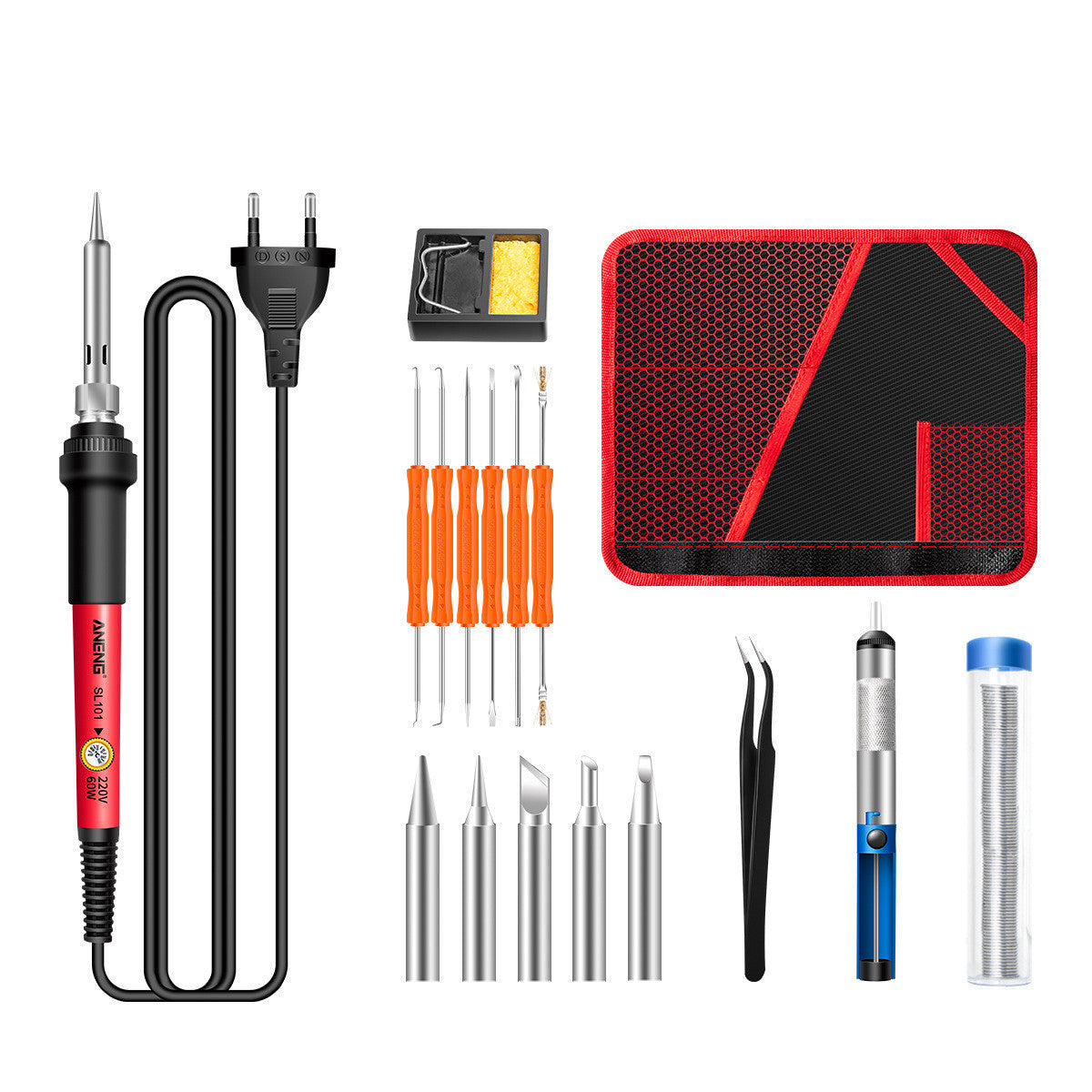 Constant Temperature Electric Soldering Iron Set Adjustable Temperature 60W Digital Display Internal Heat Welding