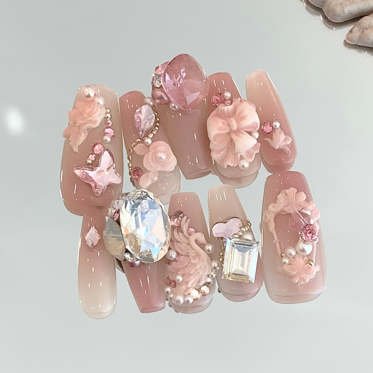 Fairy Light Luxury Advanced Crystal Wear Nail Customization