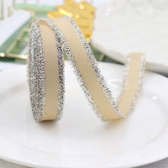Gift Packaging Wedding Rib Gold And Silver Color Fringe With Bowknot Decorative Baking Ribbon Multicolor