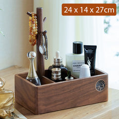 Black Walnut Solid Wood Porch Key Tray Desktop Storage Box Ornaments Key Shelving