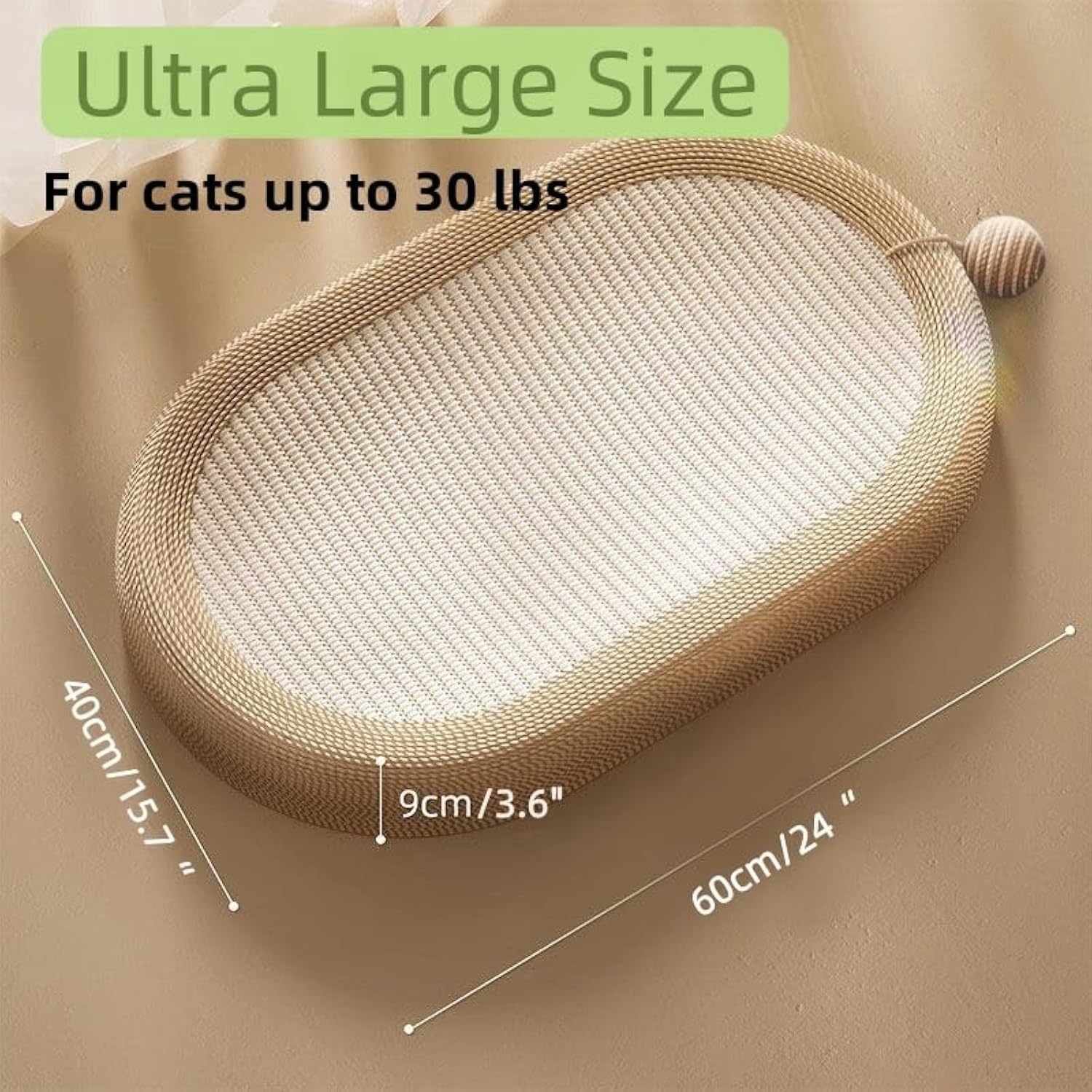 Sisal Cat Scratching Board Ultra Large Size Bed Adorable Design Durable Comfortable Lounge