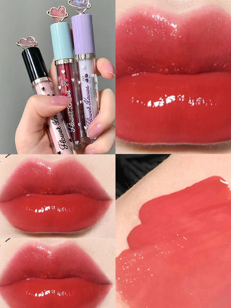 Flower Know Crystal Jelly Lip Glaze Mirror Moisturizing Lipstick