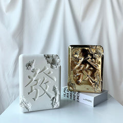 Daniel DanielArsham European Style Mahjong To Make A Fortune Erosion Trend Ornaments Limited Art Model Sculpture