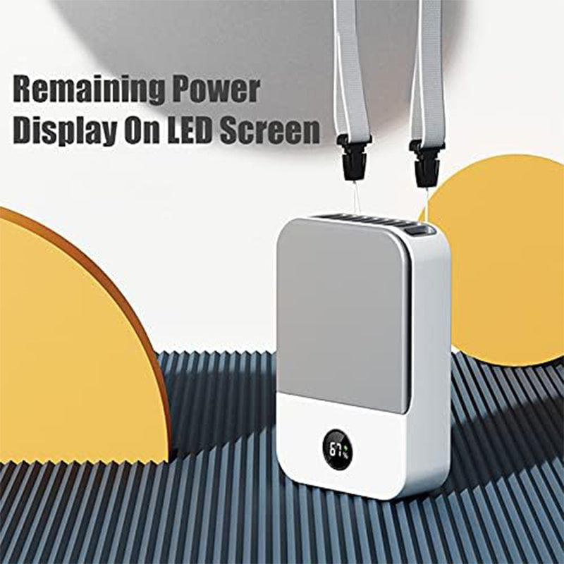 Lazy Person Hanging Neck Fan USB Charging Mini Desktop Portable High Wind Hanging Waist Fan