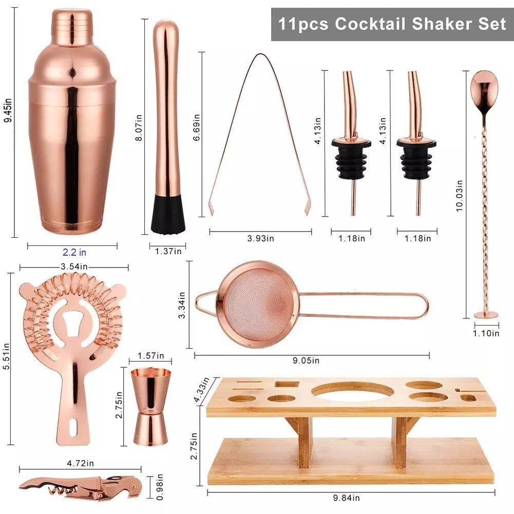 Stainless Steel Bar Tool Set 750 Cocktail Shaker